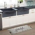 thumbnail image 2 of SoHome Cozy Living Grateful Floral Runner Anti-Fatigue Kitchen Mat, Grey/Cream, 17.5"x55", 2 of 7