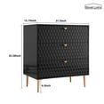 thumbnail image 2 of Boyel Living 3 Drawer Dresser for Bedroom, Chest of Drawer, Black Accent Dresser for Living Room, 2 of 12