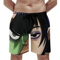 thumbnail image 5 of Gorillaz Men's Swim Trunks Board Shorts Drawstring Elastic Waist Quick Dry Swimsuits Beach Shorts with Pockets S, 5 of 8