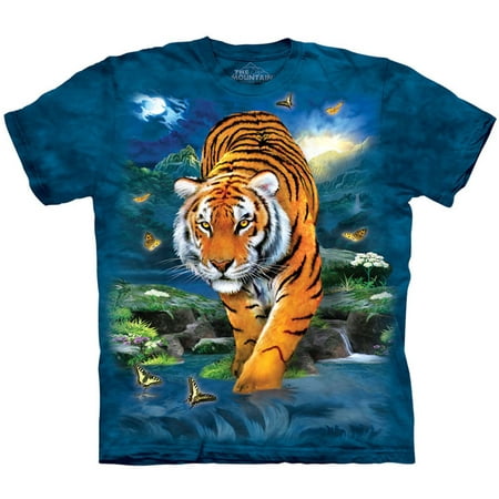The Mountain - The Mountain Men's 3D Tiger T-shirt Blue - Walmart.com