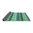 thumbnail image 2 of Ahgly Company Indoor Round Abstract Turquoise Blue Modern Area Rugs, 7' Round, 2 of 4