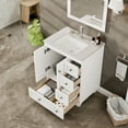 thumbnail image 6 of Eviva Happy 24"W x 18"D White Bathroom Vanity with White Carrara Quartz Vanity Top and Rectangular Undermount Sink, 6 of 8
