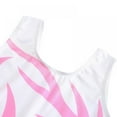 thumbnail image 3 of Children Girls Sleeveless Ballet Practice Dance Wear Gymnastics Bright Color Jumpsuit, Pink & White 5-6Y, 3 of 11