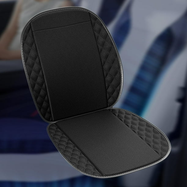 Cojín de asiento de coche Colamx con refrigeración de verano Negro