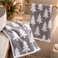 thumbnail image 6 of Rysoverian 2 Pcs Christmas Tree Hand Towels Soft Absorbent Fingertip Towels Holiday Kitchen Bathroom Decor, 6 of 7