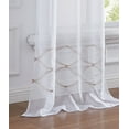 thumbnail image 3 of Set of Two 84"  Gold Wave Embroidered Window Panels, 3 of 3