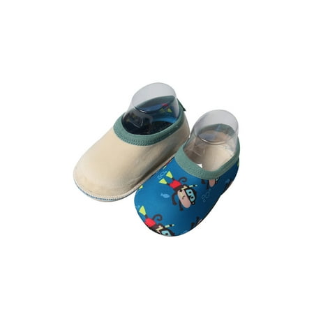 

Colisha Toddlers Kids Crib Shoes Prewalkers Floor Slippers Cartoon Sock Slipper Walking Comfort Socks Pull On Soft Shoe Lined Blue Monkey 10C