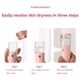 thumbnail image 4 of Soidarity Pulverizador de niebla facial 30ml Cuidado de la piel Belleza Humidificador facial personal recargable Vaporizador de agua de salón de viaje Protección de la piel Rosa Soidarity CE014715-02, 4 of 6