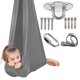 thumbnail image 2 of Columpio sensorial Jhomerit para niños y adultos, columpio interior para acurrucarse al aire libre que tiene un efecto calmante en los niños con necesidades especiales de integración sensorial (gris), 2 of 8