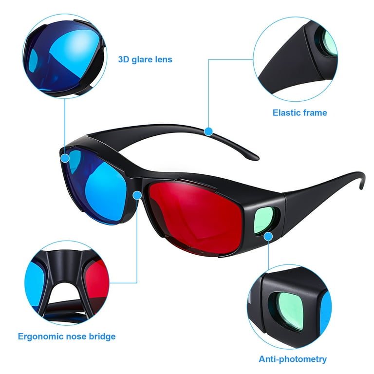 BESTOYARD 5Pack 3D Glasses Assorted Color - Walmart.com
