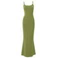 thumbnail image 5 of Idoravan Womens Sleeveless Dresses Sexy Women's Fashion Sexy Sleeveless Solid Round Neck Camies Ladies Vest Long Dress, 5 of 6