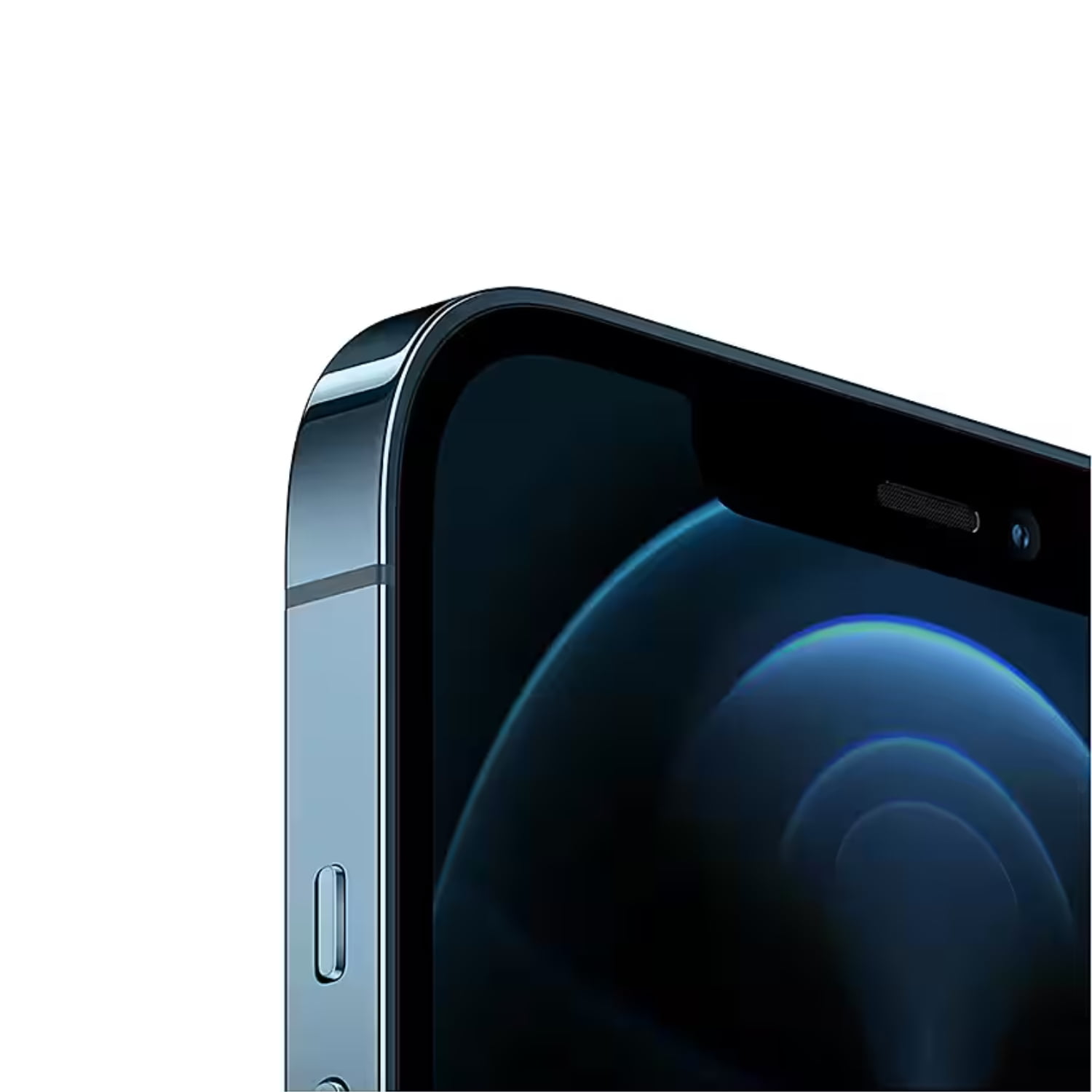 Restored Apple iPhone 12 Pro (Unlocked) 128GB Pacific Blue (A2341) Bundle with Pre-Installed Tempered Glass (Refurbished)