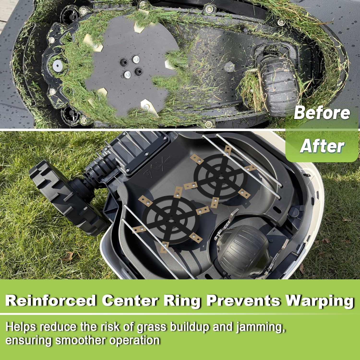 2Pcs Replacement Cutting Discs for Luba & for Luba 2 Mower (2024 & Older), Works with 4, 5, or 6 Blade Systems