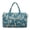 Art Blue Leaf, variant on Retro Peony Flower Print Travel Duffels for Women Men Quilted Duffel Bag with Zipper Pockets Lightweight Weekender Oveinight Bag Luggage Bag Womens Hospital Bags