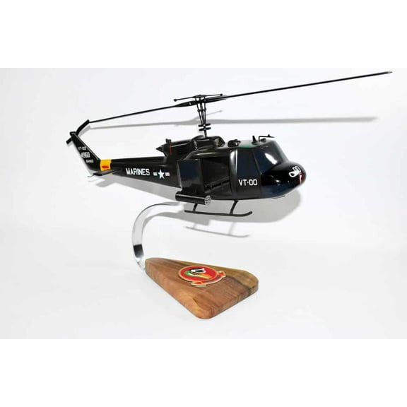 Bell® UH-1N Huey, HML-367 Scarface (1975), 16" Mahogany Scale Model