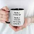 thumbnail image 3 of CafePress - The Rules Mug - 11 oz Ceramic Mug - Novelty Coffee Tea Cup, 3 of 3