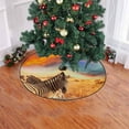 thumbnail image 2 of FMSHPON Zebras at Sunset Xmas Christmas Tree Skirt Stand Mat for Holiday Party Decoration Indoor Outdoor 48 inches, 2 of 3
