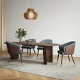 thumbnail image 2 of Reeva Dining Chair with Solid Wood Legs in Walnut and Graphite Gray, 2 of 11