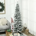 thumbnail image 2 of HOMCOM Pencil Artificial Christmas Tree with Snow-Flocked Branches, 2 of 10