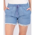 thumbnail image 4 of Real Essentials 3 Pack: Women's Denim Cutoff Casual Khaki 3.5" Inseam Shorts - Drawstring (Available in Plus Size), 4 of 6