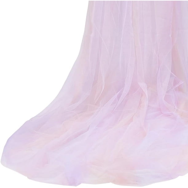 Tela de tul arcoíris de 5,47 yardas (59 pulgadas) de ancho, color rosa arcoíris, ideal para coser vestidos, disfraces, manualidades, decoración del hogar y fiestas.