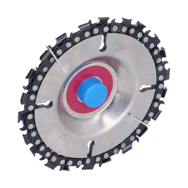 Disco de cadena de amoladora angular, disco de cadena de 4 pulgadas 22 hoja de sierra de cadena circular para carpintería Disco de cadena para tallado de madera Rendimiento confiable Jadeshay A