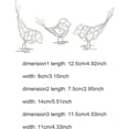 thumbnail image 2 of 3-Piece Iron Bird Statue Set – White Metal Figurines, Tabletop Animal Sculpture Decor, Miniature Art Ornament for Desk, Shelf, Housewarming Gift, 2 of 7