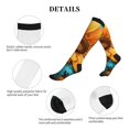 thumbnail image 5 of Sikiie Deep Yellow Colorful Sunflower 1 Pairs Compression Socks for Men and Women 15-20 mmHg Running Support Socks, 5 of 7