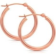 thumbnail image 4 of 14k Gold Hoop Earrings, 0.8" Diameter, 4 of 8