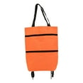 thumbnail image 3 of Bolsa de compras con ruedas, bolsa de supermercado, bolsa con carrito, remolcador de supermercado, naranja, 3 of 9