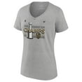 thumbnail image 2 of Women's Fanatics Branded  Heather Gray Vegas Golden Knights 2023 Stanley Cup Champions Locker Room V-Neck T-Shirt, 2 of 3