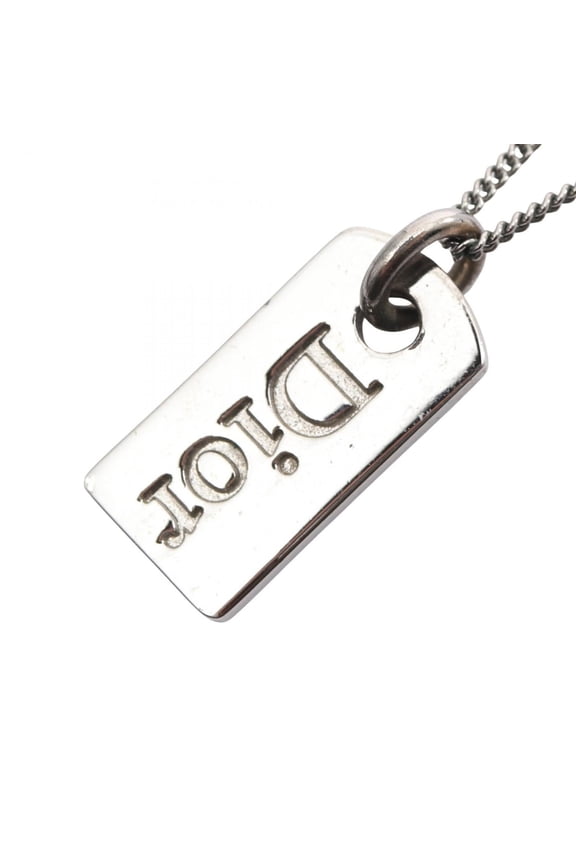 Pre-Owned Christian Dior Dior necklace, stainless steel, silver, for women. (Good)