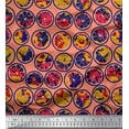 thumbnail image 1 of Soimoi Cotton Poplin Fabric Lemon Slice & Texture Print Fabric by The Yard 42 Inch Wide, 1 of 2