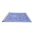 thumbnail image 2 of Ahgly Company Machine Washable Indoor Rectangle Abstract Blue Modern Area Rugs, 5' x 7', 2 of 4