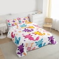 thumbnail image 3 of Manfei Colorful Cute Axolotl Full Size Comforter Sets,Kawaii Sea Salamander Bedding Comforter Set,Cartoon Ocean Animal Bedding Sets For Girls Kids,Breathable Home Decor Reversible,3-Piece, 3 of 8