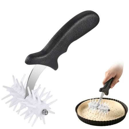 

Chicmine Pastry Hole Puncher Portable Non-stick Practical Easy to Clean Pizza Pastry Punch Roller Pin Household Baking Tool for Home