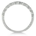 thumbnail image 2 of Pave Set Heart Design Diamond Ring Band 14k White Gold (0.15ct), 2 of 2