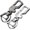 Black silver, variant on Heavy Duty Keychain Opener with 2 Keyrings Car Keychains, Multifunctional Toolbox for Men and Women Car Keychains,Silver