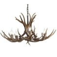 thumbnail image 6 of JONATHAN Y Eldora 30" Adjustable Resin Antler 5-Light LED Chandelier, Brown, JYL6300A, 6 of 9