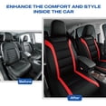 thumbnail image 6 of Skechers Leather Mesh Full Set Car Seat Cover – Premium Comfort with Breathable Mesh Panels, Durable Leather Construction, Universal Fit for Cars, Trucks, and SUVs - Red, 6 of 10