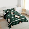 thumbnail image 3 of Homewish Green Aztec Queen Comforter Set, Bohemian Geometric Bedding Sets, Rustic Lodge Cabin Farmhouse Bedding Comforter Set, Ultra Soft Home Decor, 3 of 8