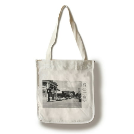 Sonora, California - Exterior View of Bank of America Building, Town Clock (100% Cotton Tote Bag - (100 Best Small Art Towns In America)