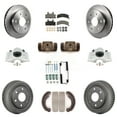 thumbnail image 1 of Transit Auto Front Rear Disc Brake Caliper Rotors Drums Ceramic Pads Shoes Wheel Cylinders and Hardware Kit (11Pc) for Car 1992-1998 Chevrolet K1500 with 10" Diameter Drum KC8-100888T, 1 of 11