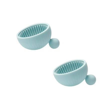 

2PCS Bathroom Brush Cleaning Pad Silicone Makeup Cleaning Scrub Floor Bowl Portable Washing Tool Makeup Brush Cleaner For Brushes