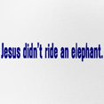 thumbnail image 2 of CafePress - Jesus Didn't Ride An Elephant - Adjustable Unisex Printed Trucker Hat with Mesh Back, 2 of 8