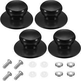 Boutons De Couvercle Demason - Lot De 4 - Bakélite Et Inox - Poignées Remplacement Casseroles