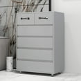 thumbnail image 1 of 6 Drawers Dressers UWR-Nite Chest of Drawer Bedroom Cabinet Tall Storage Nightstand Sidetable for Living Room, 1 of 6