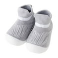thumbnail image 4 of Penkiiy Baby Shoes Boys Girls First Walking Shoes Non Slip Soft Sole Sneakers Toddler Infant Babygirl Sock Shoes 15 Gray, 4 of 4