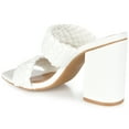 thumbnail image 5 of Journee Womens Melissa Open Square Toe Block Heel Dress Sandals, Widths Available, 5 of 10