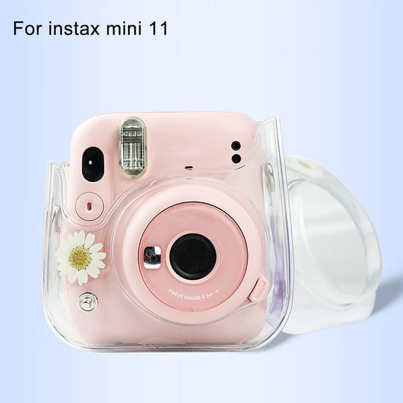 Instant Camera Case For Mini 11 Transparent Flower Pattern Protective